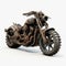 Hyper-realistic 3d Apocalyptic Motorcycle Model On White Background