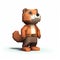 Hyper-realistic 3d Beaver In Voxel Art Costume