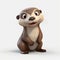 Hyper-realistic 3d Otter Rendering With Disney Animation Style