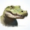 Hyper-realistic Alligator Head Illustration In 8k Resolution