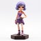 Hyper-realistic Anime Figurine In Purple Dress On Wooden Base