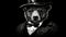 Hyper-realistic Bear In Top Hat: Noir Comic Art With Western-style Portraits