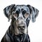Hyper-realistic Black Breed Dog Painting Portrait
