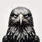 Hyper-realistic Black Eagle Illustration With Charming Character