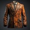 Hyper Realistic Brown Jacket In Zbrush Style