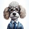 Hyper-realistic Cartoon Poodle: A Stylish Celebrity Mashup