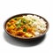 Hyper-realistic Chicken Curry With Cauliflower And Green Chili
