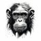 Hyper-realistic Chimpanzee Face Drawing With White Splashes