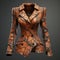 Hyper Realistic Cracked Leather Jacket: Meticulous Design For Fashion Enthusiasts