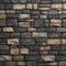 Hyper-realistic Dark Stone Wall With Bold Colors And Craftcore Style