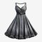 Hyper Realistic Denim Dress With Belt - Gothic Darkness Inspired