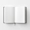 Hyper-realistic Details: A Bold And Iconic Blank Book On A White Wall