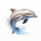 Hyper-realistic Dolphin Illustration On White Background