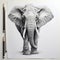 Hyper-realistic Drawing Of An Elephant In Pencil