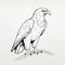 Hyper-realistic Eagle Perched On Branch - Detailed Animal Illustration