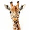 Hyper-realistic Giraffe Face Illustration: Playful And Humorous Animal Scene
