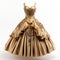 Hyper Realistic Gold Ball Gown Dress - 3d Rendering