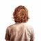 Hyper-realistic Illustration Of Woman\\\'s Back View In Amber And White