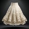 Hyper Realistic Ivory Dress Skirt - Super Detailed Hd Isolated Image