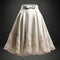 Hyper Realistic Ivory Dress: Super Detailed Hd Skirt