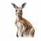 Hyper-realistic Kangaroo Illustration With Red Eyes And A Smile
