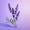 Hyper-realistic Lavender Flowers On Purple Background