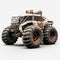 Hyper-realistic Monster Truck Model With Futuristic Dystopian Vibes