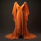 Hyper Realistic Orange Dress 3d Model For Fantasy Nightgown
