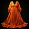 Hyper Realistic Orange Dress: Nightgown Inspired Photorealistic Rendering