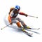 Hyper-realistic Orange Skier: Photorealistic Rendering With High Speed Sync