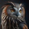 A hyper realistic owl. AI