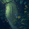 A hyper-realistic painting of a faerie garden with rich colors. AI-Generated.