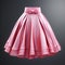 Hyper Realistic Pink Skirt With Bow - Zbrush Style Retro Aluminum Rtx On