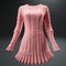 Hyper Realistic Pink Sweater Dress 3d Model On Mannequin