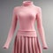 Hyper Realistic Pink Sweater Dress: Detailed And Hd Rendering