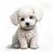 Hyper-realistic Portraiture Of Cute Bichon Frise Dog Illustration