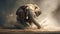 Hyper-realistic Portraiture: Majestic Elephant In Dramatic Action