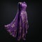 Hyper Realistic Purple Dress With Orientalist Imagery