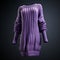 Hyper Realistic Purple Knitted Dress 3d Model