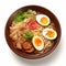 Hyper-realistic Ramen With Boiled Egg And Noodles In Danish Golden Age Style