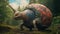 Hyper-realistic Sci-fi Art: Giant Snail With Blue Tail Punching The Ground