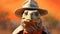 Hyper-realistic Sci-fi Tortoise With Cowboy Hat Realism Art Wallpaper