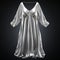 Hyper Realistic Silver Dress In Chiaroscuro Style