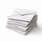 Hyper Realistic Stack Of White Envelopes - High Definition Photograph