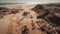 Hyper-realistic Stony Desert Shot Of A Sandy Beach