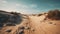 Hyper-realistic Stony Desert Shot Of A Sandy Beach