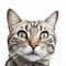 Hyper-realistic Tabby Cat Drawing In Colorful Cartoon Style
