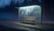 Hyper-realistic Water Bus Stop Bench With Transparent Canopy