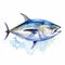 Hyper-realistic Watercolor Painting Of Albacore Tuna Fish