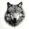 Hyper-realistic Wolf Portrait Tattoo Drawing In Black And White